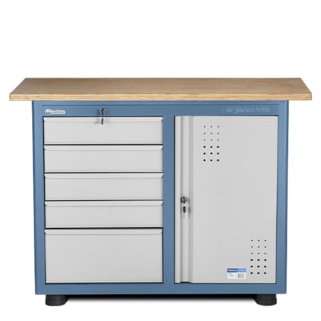 Bancada Fixa com Tampo Compensado Naval de 1 Porta e 5 Gavetas (Desmontado) 2006 MARCON-6adaa861-a6b0-455b-8bf8-c0a84000e512
