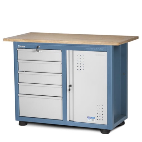 Bancada Fixa com Tampo Compensado Naval de 1 Porta e 5 Gavetas (Desmontado) 2006 MARCON-c9ee5a41-5376-407e-a88d-8ed902ead405
