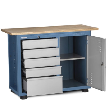 Bancada Fixa com Tampo Compensado Naval de 1 Porta e 5 Gavetas (Desmontado) 2006 MARCON-da052deb-d3dc-4136-b107-fff2bbc189d2