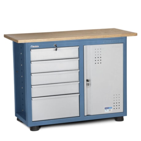 Bancada Fixa com Tampo Compensado Naval de 1 Porta e 5 Gavetas (Desmontado) 2006 MARCON-66731f01-0111-4b9b-bb88-3ca0afd76d84