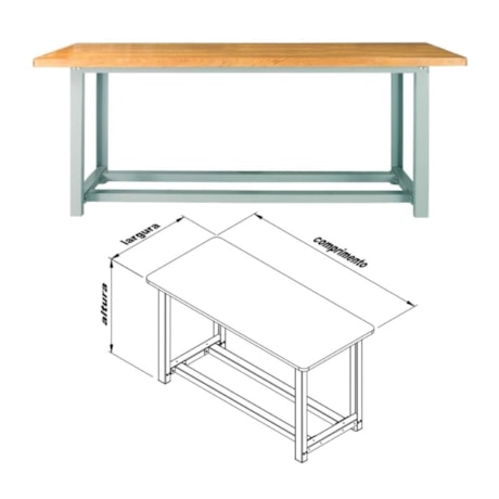 Bancada Modular com Tampo de Compensado Naval 2200mm MN-1 MARCON-4afc067c-b076-4a43-b653-d1534d7521fe