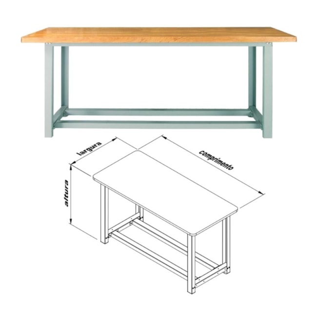 Bancada Modular com Tampo de Compensado Naval 2200mm MN-1 MARCON-5b11384f-0027-46c4-84fc-dcdea2c441ae