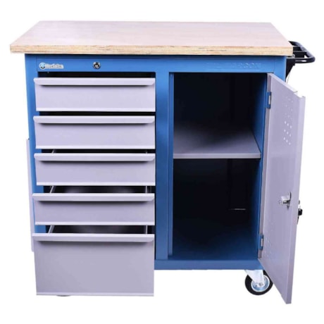 Bancada Móvel com 5 Gavetas e Tampo de Madeira CR-25 MARCON-6f925300-23bf-4d91-8b48-0eb980137593