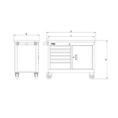 Bancada Móvel com 6 Gavetas 44959/001 TRAMONTINA PRO-f3819927-ac3b-4bd1-a8d8-a5978d36ab72