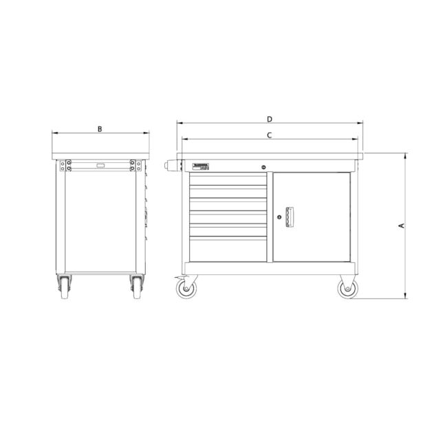 Bancada Móvel com 6 Gavetas 44959/001 TRAMONTINA PRO-a59d4f54-1894-483c-8226-cde8f1d599b4