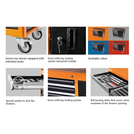 Bancada Móvel com 6 Gavetas 44959/001 TRAMONTINA PRO-371c5271-89ea-42d4-8c3a-16372777c936