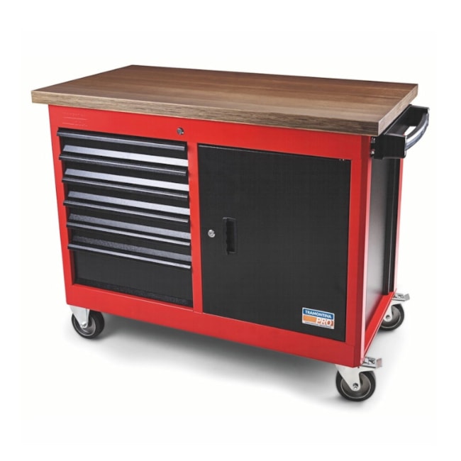 Bancada Móvel com 6 Gavetas e 1 Porta Vermelho 44959/301 TRAMONTINA PRO-79fb707c-0f97-4c6b-a96e-67a48339c214