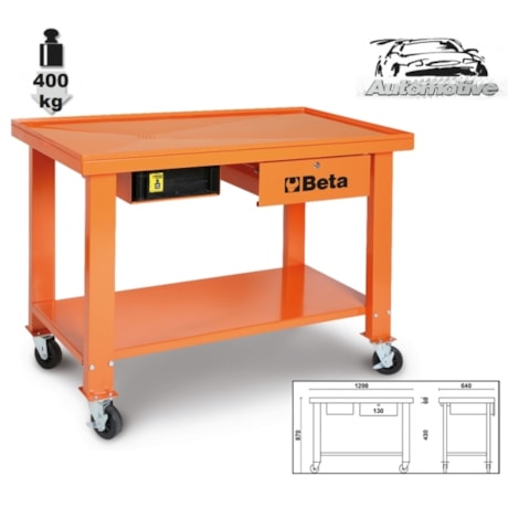 Bancada Móvel para Manuntenção 1200x640x870mm Laranja CB52-O BETA-656624a9-12d9-4ac2-99e1-5972ad35fb4e
