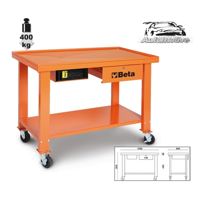 Bancada Móvel para Manuntenção 1200x640x870mm Laranja CB52-O BETA-cf9fc017-bc28-45e7-a021-a67f8057b243