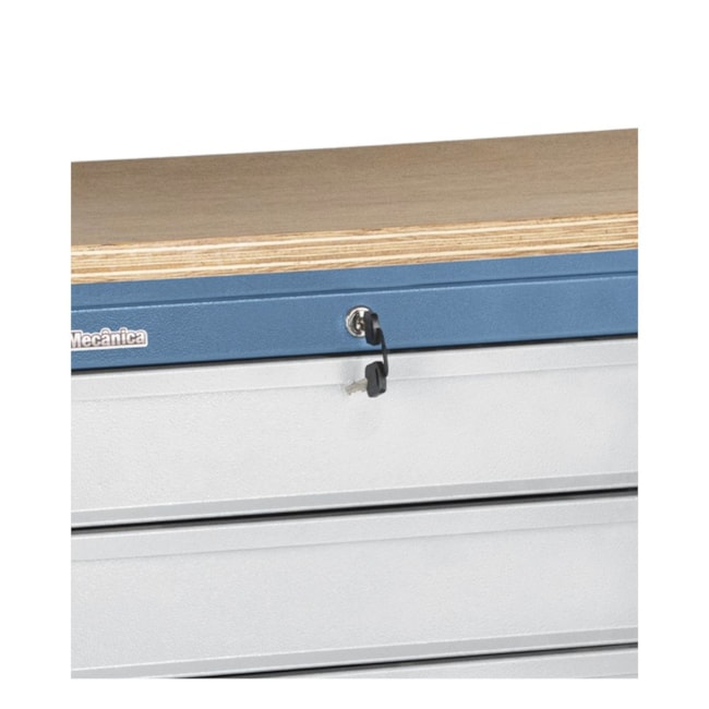 Bancada Móvel Tampo de Madeira sem Painel Desmontada com 5 Gavetas e 1 Porta 2005 MARCON-bb7e28d4-83ab-44d7-9737-e7b238275b51