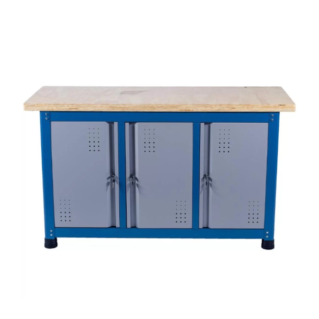 Bancada Multiuso Desmontável com Tampo Compensado Pinus de 40mm 3 Portas BM-Z MARCON-4c123a78-2c9c-4e0b-8b07-cbcc9fceff39