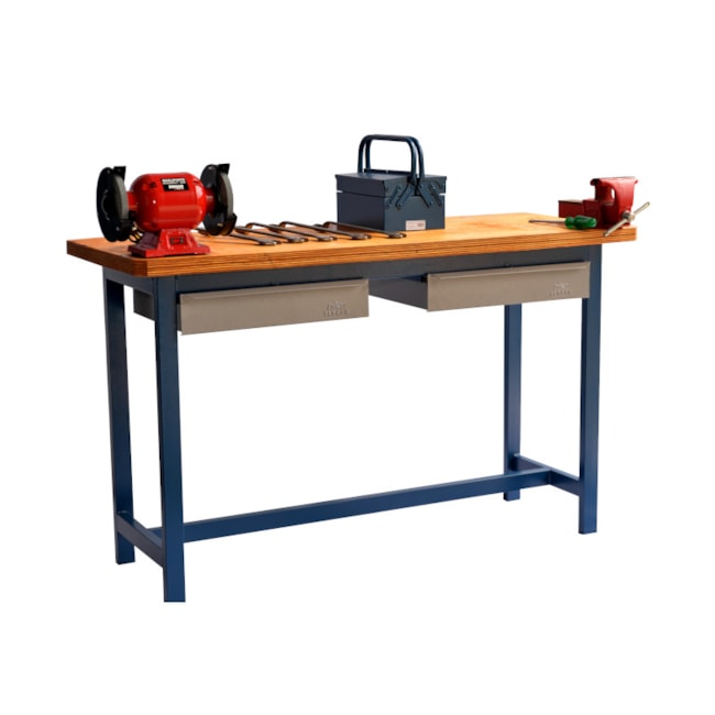 Bancada Simples 2 Gavetas 1500mm Azul 152 S FERCAR-342d5738-673f-4bae-a9ad-d3850f8d7dd7