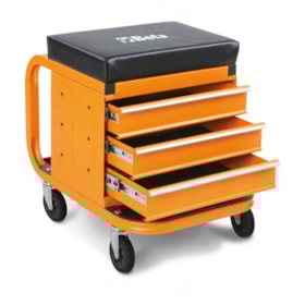 Banco Mecânico Giratório 130kg com Gavetas Laranja 2258 BETA