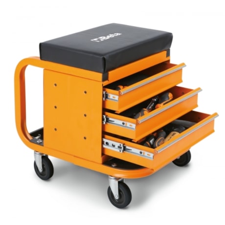 Banco Mecânico Giratório 130kg com Gavetas Laranja 2258 BETA-3b9a7992-dd60-43d3-a831-80e25ad0a540