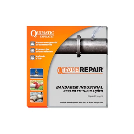 Bandagem Industrial TapeRepair 10cm x 9m TR2 TAPMATIC