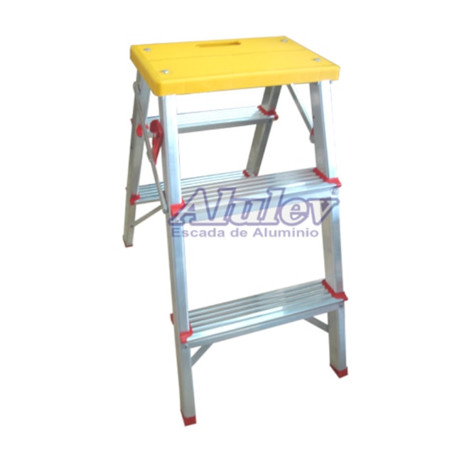 Banqueta em Alumínio com 2 Degraus DB-100 ALULEV -db06c332-1f68-4cf8-a939-8547453d9dd2