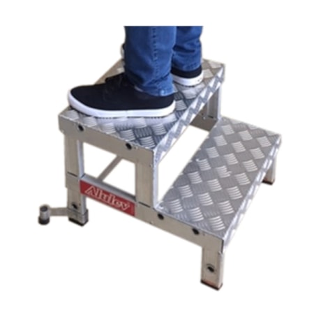 Banqueta Industrial em Alumínio com 2 Degraus BI-401 ALULEV-3aa75a0b-29d5-4821-84fa-5e180c2644b1