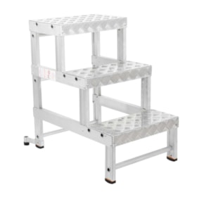 Banqueta Industrial em Alumínio com 3 Degraus BI-751 ALULEV