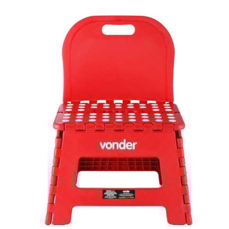 Banqueta Plástica com Encosto Dobrável 220MM Vermelho 3540220002 VONDER-0fab3117-d7e7-4492-8eb9-36259dccb5ab