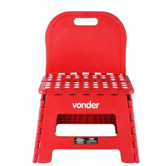 Banqueta Plástica com Encosto Dobrável 220MM Vermelho 3540220002 VONDER-dd6cbb51-8614-4c04-a6e8-c50c0f1027f2