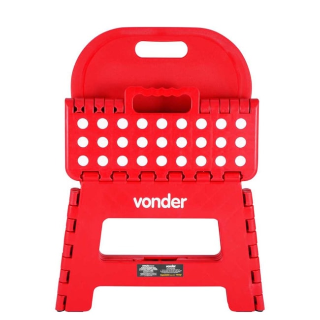 Banqueta Plástica com Encosto Dobrável 220MM Vermelho 3540220002 VONDER-66da8817-b9e6-4fc3-ad32-6e6cb506e3ce