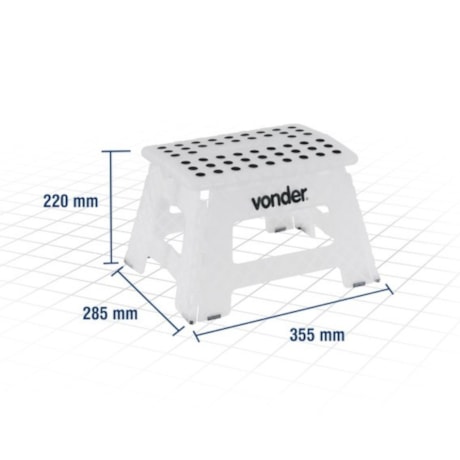 Banqueta Plástica Dobrável 220mm 3540022000 VONDER-521cd0ef-49d2-4de6-941f-7e09c2995254