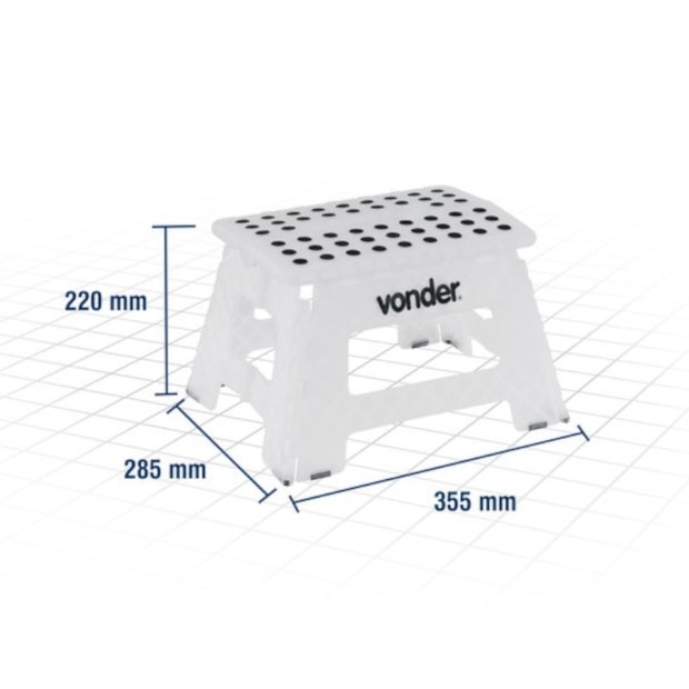 Banqueta Plástica Dobrável 220mm 3540022000 VONDER-2904b765-8bf4-44b0-913a-22fe28a87d4e