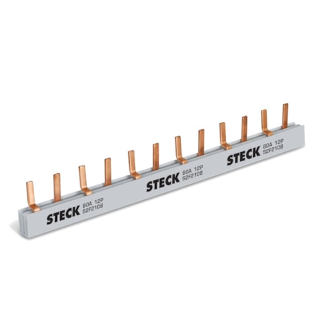 Barramento Pente Bifásico para 12 Disjuntores 80A 210mm S2F210B STECK-21dbc0b0-5eb4-41d8-9a2d-6514ce230ca5