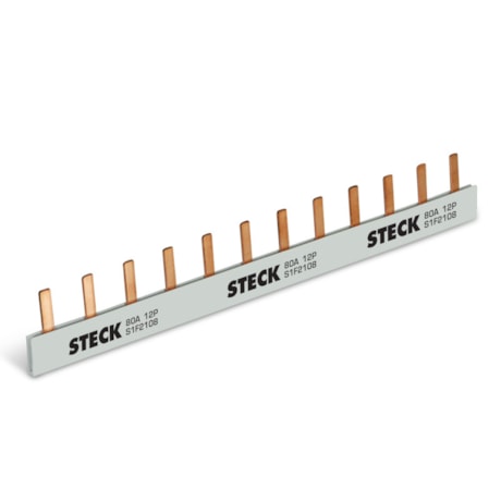 Barramento Pente Monofásico para 12 Disjuntores 80A 210mm S1F210B STECK-0088fc11-f8e4-4b7e-85f5-db921bc16e3d