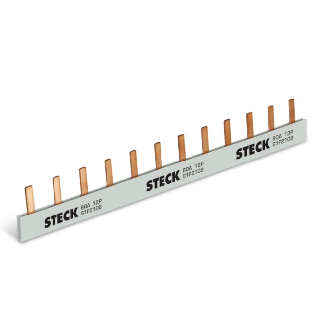 Barramento Pente Monofásico para 12 Disjuntores 80A 210mm S1F210B STECK-c6c144f0-b53a-41ef-8274-40bdd8de9f2f