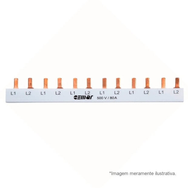 Barramento Pente Monofásico para 57 Disjuntores 80A BRM1-80A 928081 CEMAR-08824902-f438-453d-a8a0-aaef51d9c371