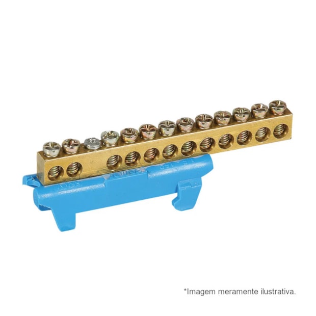 Barramento Suporte com Barra Neutro Azul com 12 Ligações para Cabos de 16mm² 928051 CEMAR-22ffc44a-3f5c-4dc8-bb18-03c009b19a8d