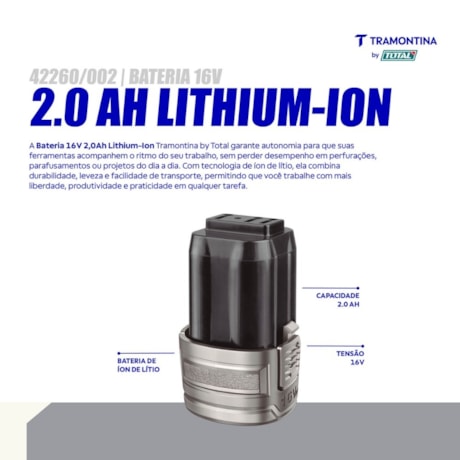 Bateria 16V 2,0Ah Lithium-Ion 42260/002 Tramontina-bbfdc2ff-e972-47db-8365-0383cf4ba064