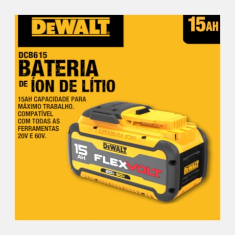 Bateria 20V/60V 15.0AH Intercambiável FLEXVOLT MAX Li-Ion DCB615 DEWALT-450f507a-7a10-4791-ab4e-24975c484e36