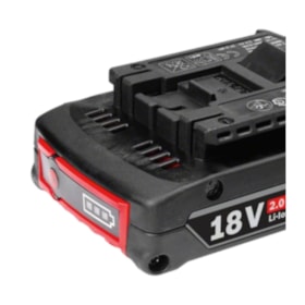 Bateria de Lítio 18V 2.0 Ah com Indicador de Carga GBA 1600Z00036 BOSCH