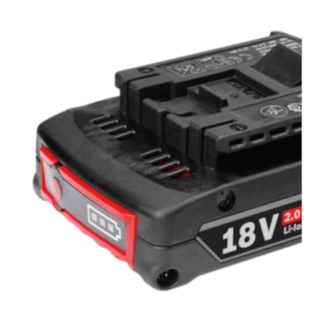 Bateria de Lítio 18V 2.0 Ah com Indicador de Carga GBA 1600Z00036 BOSCH