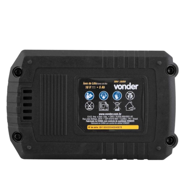 Bateria Íons de Lítio 18V 5.0Ah IBV 1850 VONDER-979d2b0e-4cff-4ac1-aab2-ff7b660ab9ae