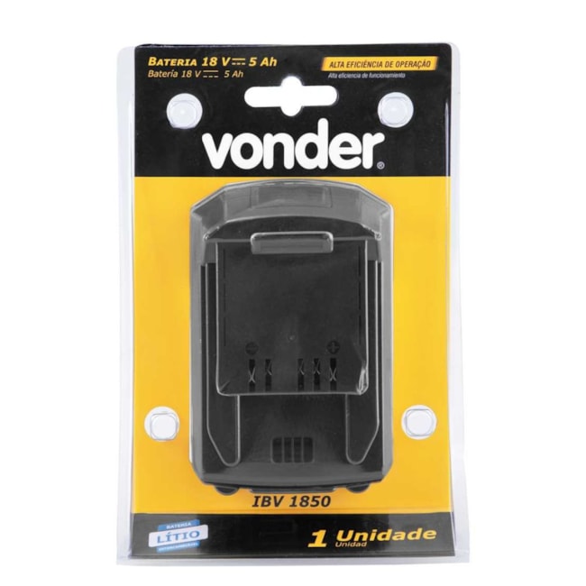 Bateria Íons de Lítio 18V 5.0Ah IBV 1850 VONDER-23cfdd76-66a8-4af9-ac68-20cd2336a0c1