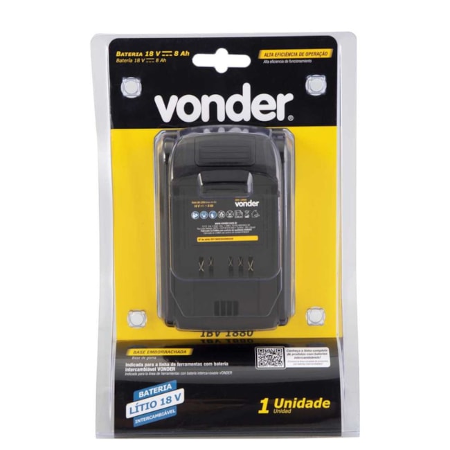 Bateria Íons de Lítio 18V 8.0Ah IBV 1880 VONDER-3743b11f-723b-420b-8a86-2ffdeebccd63