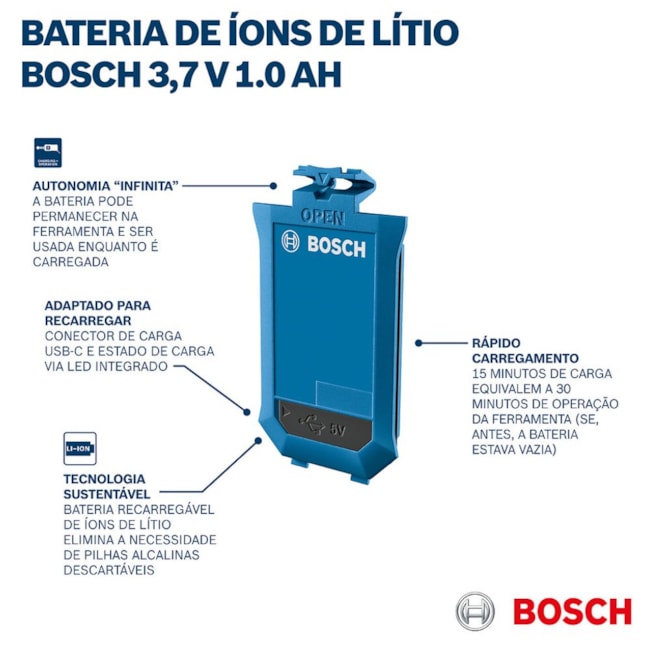 Bateria Recarregável Li-Ion 3.7V 1.0Ah USB 1608M00C43 BA BOSCH-a63d7ea6-099e-4b8d-9ac7-64829dd87ad7