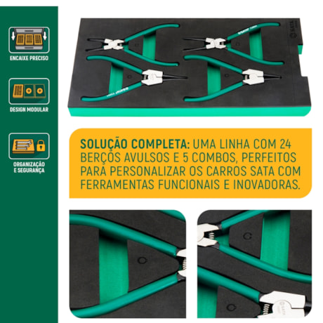 Berço de EVA com Jogo de Alicates para Anéis 7