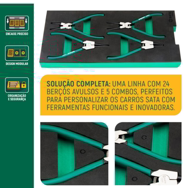 Berço de EVA com Jogo de Alicates para Anéis 7