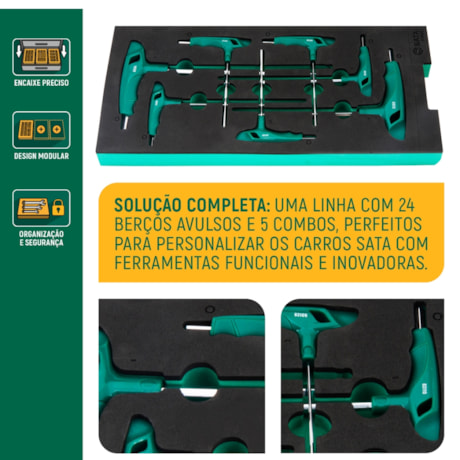 Berço de EVA com Jogo de Chaves Hexagonais Cabo T 7 Peças ST09922G SATA-2f349054-6420-4b6e-8e7c-014a126fbf96