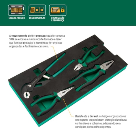 Berço de EVA de Alicates com 4 Peças ST09013G SATA-4f650c16-715d-4d48-86c7-d72952679771