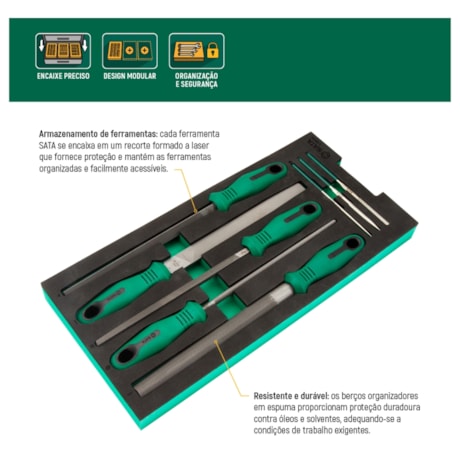 Berço De Gaveta Em EVA Com Jogo De Limas Com 8 Peças ST09910G SATA