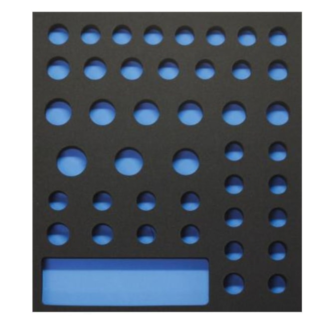 Berço de Gaveta em EVA para Soquetes e Chaves Soquetes com 42 Ferramentas 1500CT2-SOQUETES1/2