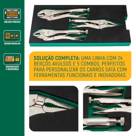 Berço EVA com Jogo de Alicates de Pressão 3 Peças ST09915G SATA-4d822f4d-0278-46ca-81b5-f75e58d7fd27