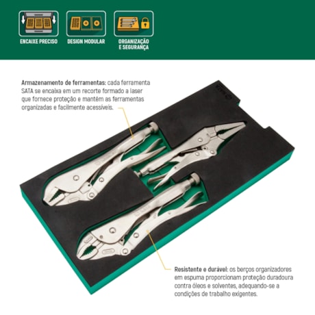 Berço EVA com Jogo de Alicates de Pressão 3 Peças ST09915G SATA-5ba27134-47d2-4373-8475-9689f60551b4