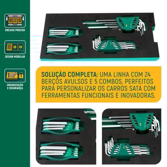 Berço EVA com Jogo de Chave Hexagonais e Torx com 34 Peças ST09921G SATA-a5b58eb7-acd5-488d-9705-536864d2489f