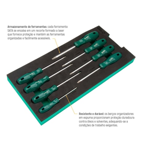 Berço EVA com Jogo de Chave Reta Torx com 8 Peças ST09917G SATA-ccce7eb1-f96d-4325-91b9-ae16ea7e275b